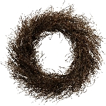Kranz Willow, schwarz, Rattan, 36x6x36 cm