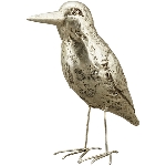 Vogel ArgenT, silber, Polyresin, 9x4x7,6 cm
