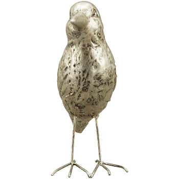 Vogel ArgenT, silber, Polyresin, 9x4x7,6 cm