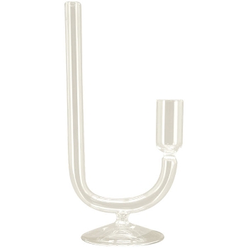 Vase mit KerzenHalter Verrerie, Glas, 8,5x8x19,5 cm