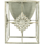 PflanzTopf ClairBlanc, creme, Metall, 17x17x21,5 cm