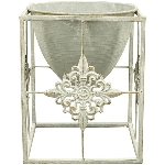 PflanzTopf ClairBlanc, creme, Metall, 17x17x21,5 cm