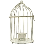 WindLicht ClairBlanc, creme, Metall, 16,5x16,5x28 cm