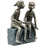 KinderPaar Hilda, Polyresin, 18,2x10,4x22 cm