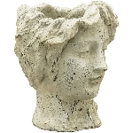 Pflanzbüste Valo, Zement, 15,5x14,5x19 cm