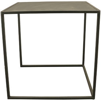 TischSet/3 Sobre, schwarz, Metall, 35x35x35 cm