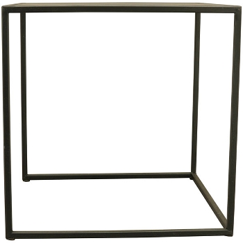 TischSet/3 Sobre, schwarz, Metall, 35x35x35 cm