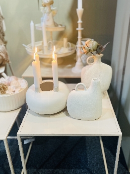 TischSet/3 ClairBlanc, creme, Metall, 35x35x35 cm