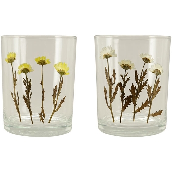 WindLicht LesFleurs, Glas, 10x10x12,5 cm