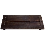 Tablett Bloom, Holz/Metall, 50x20,5x7 cm