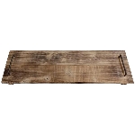 Tablett Bloom, Holz/Metall, 65x20,5x7 cm