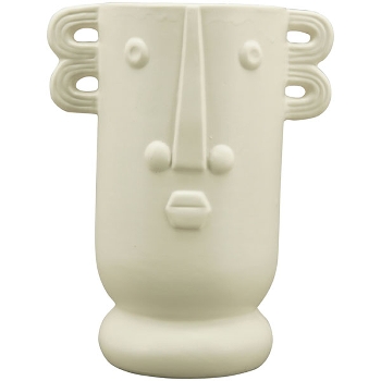 Vase ZONDA, weiß, Keramik, 15x10x19 cm