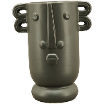 Vase ZONDA, schwarz, Keramik, 15x10x19 cm