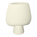Vase ZONDA, weiß, Keramik, 16,5x7x20,5 cm