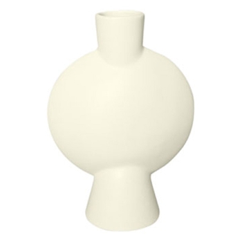 Vase ZONDA, weiß, Keramik, 13,5x7x19,5 cm