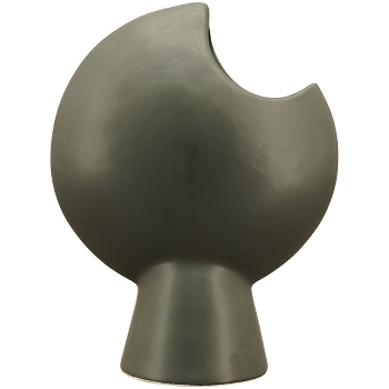 Vase ZONDA, schwarz, Keramik, 13,5x6,8x17,8 cm