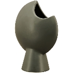 Vase ZONDA, schwarz, Keramik, 13,5x6,8x17,8 cm