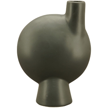 Vase ZONDA, schwarz, Keramik, 13,3x6,7x18,5 cm