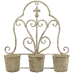 WandHalter mit PflanzTopf ArtFerro, Metall, 40x11x43 cm
