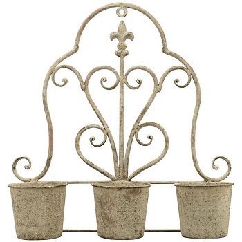 WandHalter mit PflanzTopf ArtFerro, Metall, 40x11x43 cm