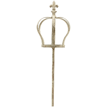 Krone mit Stab ArtFerro, Metall, 17x15,5x131 cm
