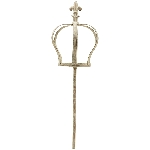 Krone mit Stab ArtFerro, Metall, 17x15,5x131 cm