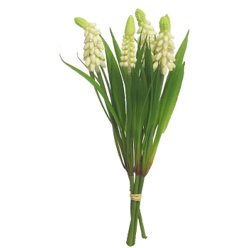TraubenHyazinthen Bund ArtificialNature, creme, 26 cm