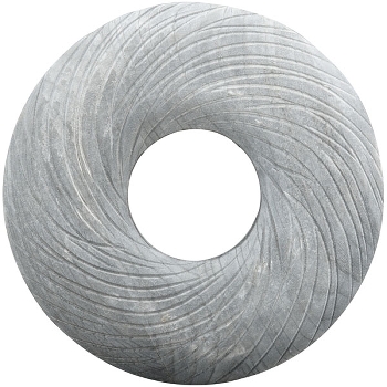 Kranz TIMBA, silber, Holz, 35x35x3 cm