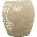 Vase SilO, beige, Porzellan, 14,5x14,5x15 cm
