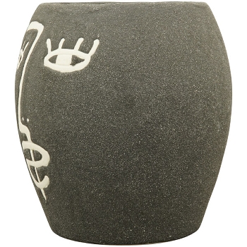 Vase SilO, schwarz, Porzellan, 14,5x14,5x15 cm