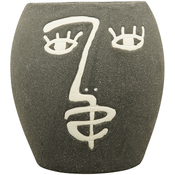 Vase SilO, schwarz, Porzellan, 14,5x14,5x15 cm