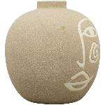 Vase SilO, beige, Porzellan, 15,5x15,5x16,2 cm