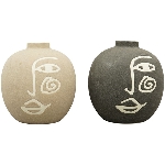 Vase SilO, beige, Porzellan, 15,5x15,5x16,2 cm