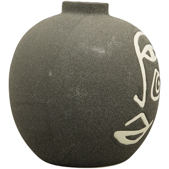 Vase SilO, schwarz, Porzellan, 15,5x15,5x16,2 cm