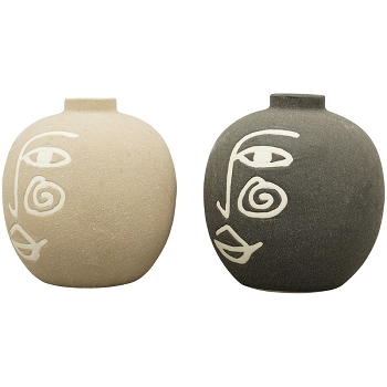 Vase SilO, schwarz, Porzellan, 15,5x15,5x16,2 cm