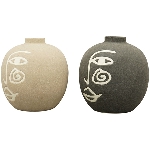 Vase SilO, schwarz, Porzellan, 15,5x15,5x16,2 cm