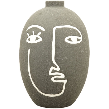 Vase SilO, schwarz, Porzellan, 16,5x16,5x23,7 cm