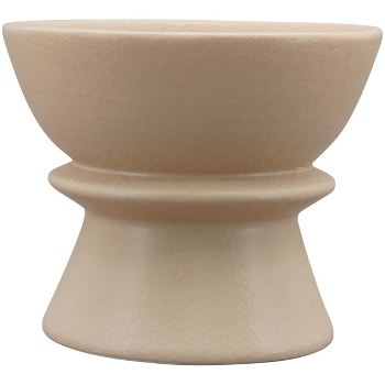 KerzenHalter SilO, braun, Porzellan, 10,5x10,5x9 cm