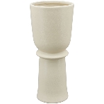 Vase SilO, beige, Porzellan, 12x12x28,4 cm