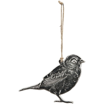 VogelHänger Puri, silber, Alu, 12x1x7 cm