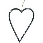 HerzHänger Puri, schwarz, Alu, 7,5x0,6x10 cm