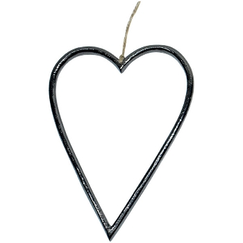 HerzHänger ZONDA, schwarz, Alu, 11x0,6x14,5 cm