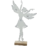 Elfen Teal, weiß, Metall, 18x5x32 cm