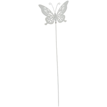 SchmetterlingStick ClairBlanc, weiß, Metall, 14x11x50 cm