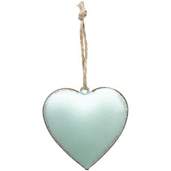 HerzHänger Teal, blau, Metall, 5x1,5x4,5 cm