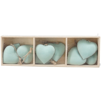 HerzHänger Teal, blau, Metall, 5x1,5x4,5 cm