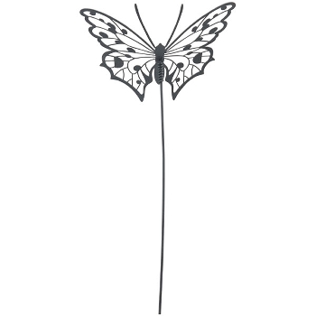 SchmetterlingStick Sobre, schwarz, Metall, 52x13x12 cm