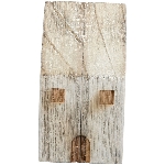 Haus LaMer, natur/blau, Holz, 9x7x12,5 cm