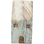 Haus LaMer, natur/blau, Holz, 9x7x12,5 cm