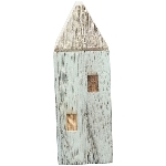 Haus LaMer, natur/blau, Holz, 5,5x4,5x13 cm